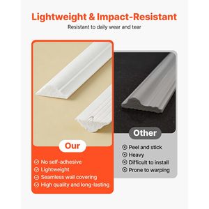 Kit di 3 Pannelli in Polistirolo Leggero Verniciabile per Rivestimento Murale Interno, Facile Installazione - Product Image 5