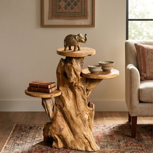 ARTERRA Meubles de décoration artisanale haut de gamme pour la maison, support de présentation unique en racine de teck bio, fait main, en bois massif, pour intérieur et extérieur, idéal pour Diwali - Product Image 4