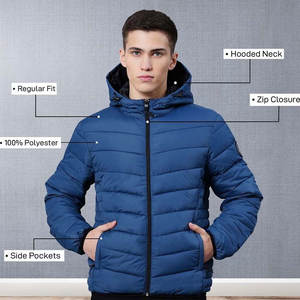 Veste d'hiver matelassée pour homme, conçue pour un confort optimal par temps froid, avec capuche et design de rétention de chaleur. - Product Image 5