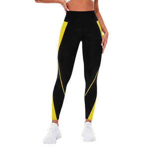 Womens High Waist Color Block Yoga <b>Leggings</b> <b>with</b> Side <b>Pocket</b> Stretch Gym Fitness Running Ankle Length <b>Workout</b> Pants - Product Image 2