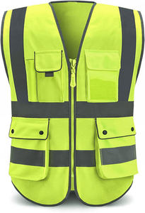 Chaleco de Seguridad Reflectante para Hombre, Nuevo y en Oferta, para Otoño, 100% Poliéster, Lona Impermeable - Product Image 1