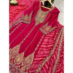 Designer Women's Party Wear Suit Set with Embroidery Work - Product Image 4