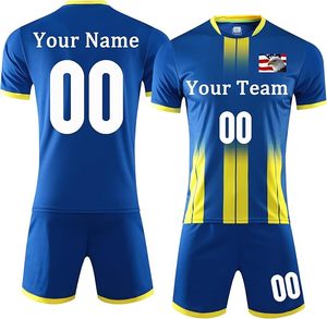 Conjunto de Camiseta de Fútbol Sublimada Personalizada, Transpirable, para Hombre Adulto, Manga Corta, Cuello Redondo, Correa Ajustable, Cintura Elástica, Secado Rápido - Product Image 6