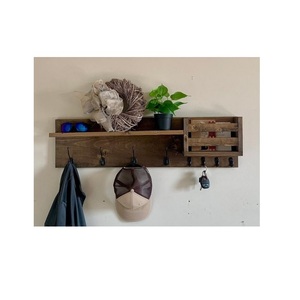 Wooden <b>Key</b> <b>Hook</b> Contemporary Household Hanging Feature Crafted to Support Organized Living with Decorative <b>Wall</b> Character - Product Image 1