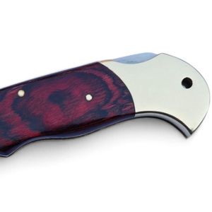 Handmade Damascus Folding Knives Compact Pocket Design with Sharp <b>Steel</b> Blade Durable Handle Leather Sheath for <b>Outdoor</b> Hunting - Product Image 4