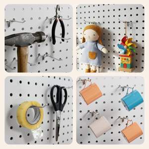 Supermarket Single Display Zinc Plated Steel Hanging Hooks Durable Light Duty Retail Shop Tools Accessories <b>Peg</b> Board - Product Image 5