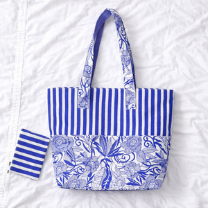 Sac fourre-tout en toile de jute bicolore personnalisé avec logo en gros |   Sac de plage et de courses réutilisable et écologique avec fermeture à bouton-pression, durable - Product Image 4