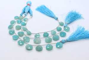 Natural Amazonite Faceted Heart Shape Briolette 8-9MM Amazonite Gemstone <b>Beads</b> 8 Inch Strand For Jewelry Making Wholesale Bulk - Product Image 4