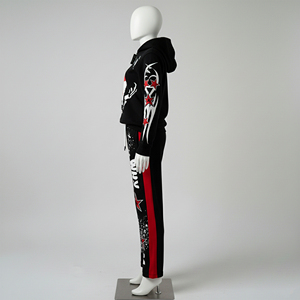Custom Y2K <b>Gothic</b> Graphic Winter Hooded <b>Hoodie</b> Set Men Lightweight Fleece Tracksuit Unisex Punk Streetwear Sweatpants Jogger - Product Image 3