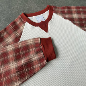 Camiseta Térmica de Manga Raglán para Hombre, Tejido Sólido de 180g, Corte Regular, Cuello Redondo Informal, Ribete en Contraste, Logotipo Frontal, Transpirable - Product Image 2