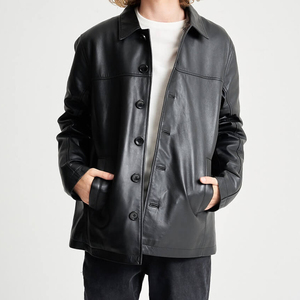 <b>Men's</b> Genuine <b>Leather</b> Riding <b>Jacket</b> Premium Motorcycle Apparel for Outdoor and Casual Activities - Product Image 1