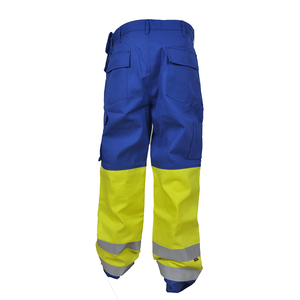 Pantalon de travail haute visibilité réfléchissant pour hommes, léger, respirant, multi-poches, pantalon cargo, vêtements de travail industriels OEM - Product Image 4