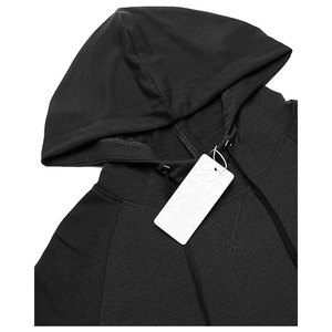 เสื้อฮู้ดแขนสั้นผู้ชายสำหรับออกกำลังกาย เสื้อสเวตเชิ้ตทรงเข้ารูป เสื้อพูลโอเวอร์ผ้าฝ้ายมีฮู้ด เสื้อยืดน้ำหนักเบา ระบายอากาศได้ดี - Product Image 5