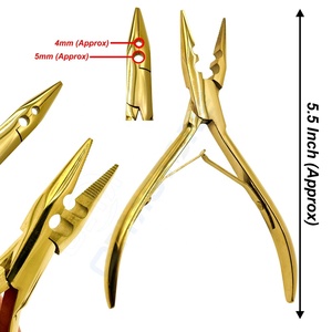 Kit professionnel durable et réutilisable en acier inoxydable pour extensions de cheveux, avec outils pour micro-anneaux et nano-anneaux, et pinces de pose à 2 trous - Product Image 3