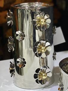 Wholesale Silver Finished Metal Mabkhara 3D Floral Applique Bulk Saudi Arabian <b>Bakhoor</b> Burner Majlis <b>Oud</b> Dakhoon Holder Censer - Product Image 3
