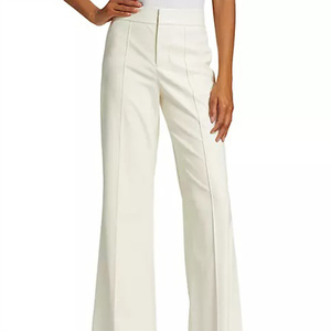 Pantalones de mujer holgados y transpirables de buena calidad con cintura ajustable con botones, estilo campana, tipo capa base - Product Image 4