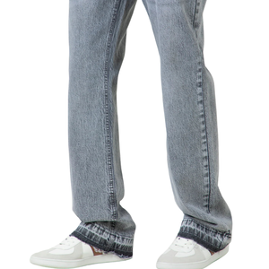<b>Mens</b> Acid Wash Straight Leg Denim <b>Jeans</b> Mid Rise Casual Loose Fit Breathable Quick Dry 100% Cotton Spring Summer Autumn Winter - Product Image 6