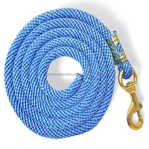 Cuerda para caballos de algodón y poliéster hecha en India en tres colores vibrantes y longitud personalizada con gancho de latón. - Product Image 6