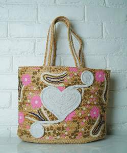 Bolso Bandolera de Yute y Algodón Estilo Bohemio para Mujer, Hecho a Mano en India, Ideal para Fiestas en la Playa o Compras, Tendencia 2026 - Product Image 4