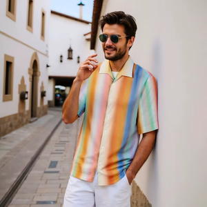 Chemises Hawaïennes pour Hommes à Manches Courtes Boutonnées – Idéales pour les Vacances, les Croisières et la Plage – Collection Été Hawaï - Product Image 3