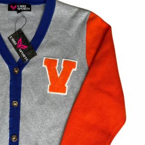 Custom OEM & ODM Casual Knit <b>Cardigan</b> <b>Sweater</b> Long Sleeve Collegiate Varsity with Striped Pattern for Winter university <b>Cardigan</b> - Product Image 5