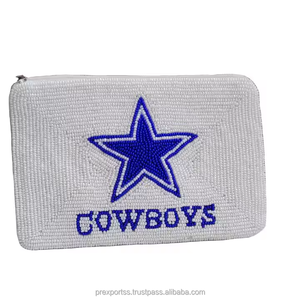 Starshine Heart Sparkle Pouch Sequin Beaded Patriotic Clutch <b>Red</b> White Blue <b>Purse</b> 4th of July USA Coin Bag Handmade Gift - Product Image 5