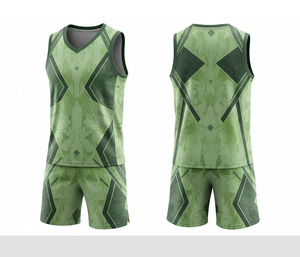 Ensemble d'uniformes de basketball personnalisés imprimés, légers, en jersey et short en polyester respirant, pour hommes et femmes, vêtements de sport d'équipe - Product Image 6