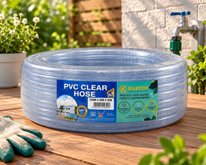 สายยางใส PVC ยี่ห้อ KARYON ขนาด 3.2-25 มม. x 30 ม. สายยางอเนกประสงค์แบบยืดหยุ่นสำหรับรดน้ำสวน ปั๊มน้ำ และใช้งานกลางแจ้ง - Product Image 1