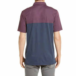 Polo de Hombre Bicolor Borgoña y Azul Marino 2026, Estilo Casual Elegante, Manga Corta, Corte Entallado, Prenda Minimalista de Verano HD - Product Image 5