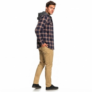 Camisa de Franela a Cuadros para Hombre, Manga Larga, Cuello con Botones, Camisa Informal de Algodón a Cuadros, Ropa de Otoño - Product Image 4