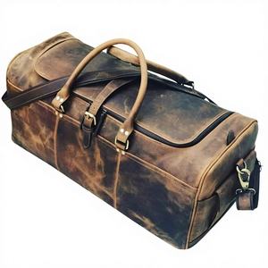 Personnalisé 100% véritable cuir naturel Vintage sac à main fabriqué à la main sac de voyage stockage grande capacité Portable léger - Product Image 1