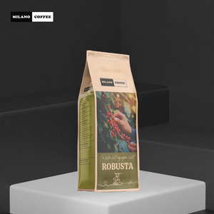 Granos de Café Robusta Puro de Vietnam Milano Premium, 250 g, Tueste Ligero, Aroma Intenso, Sabor Intenso, Venta al por Mayor, OEM, ODM, Personalizable - Product Image 3