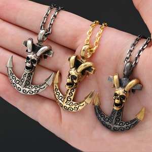 Collar con Colgante de Calavera BOJ 03, Collar con Tres Calaveras, No Vea, No Oiga, No Hable, Precio Bajo - Product Image 5