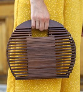 Bolso de madera para mujer, bolso de mano grande hecho a mano, bolsos de playa de paja, cesta de playa, bolso de madera, artesanías (# WHB3) - Product Image 2