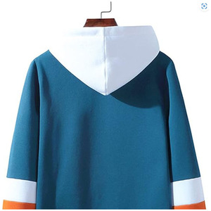 Sweat-shirt à capuche pour homme, coupe classique, en coton uni, avec fermeture éclair quart de tour, motif uni, impression de logo personnalisée. - Product Image 6