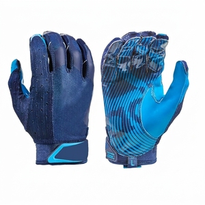 Custom Wholesale Synthetic Leather Silicone <b>Grip</b> Anti Slip Football Gloves for Youth Sports Performance American Football Gloves - Product Image 1