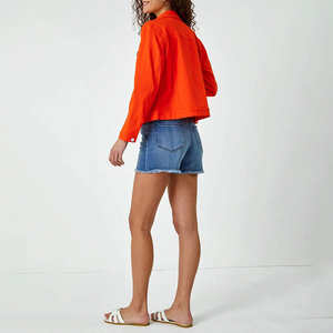 Chaqueta vaquera de última moda para mujer con piel de oveja, diseño transpirable, venta al por mayor, servicio OEM, la más vendida - Product Image 4