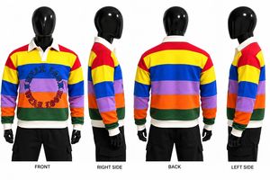 Custom Color Block 100% Cotton Long Sleeve Polo <b>Shirt</b> - Product Image 5