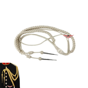 Aiguillette ชุดเดรสสายคล้องไหล่สีทองสีเขียวทองแบบถัก - Product Image 6