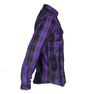 เสื้อเชิ้ตผ้าฝ้ายลายคาเฟ่เรเซอร์สำหรับนักขี่มอเตอร์ไซค์  แบบสั่งทำพิเศษสำหรับนักขี่สตรีทไบค์และนักแข่งรถ พร้อมซับในเพื่อความปลอดภัย - Product Image 6