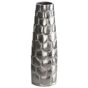 Vase en métal moderne avec motif à échelle, fait main, pour table, vase décoratif pour fleurs, finition argentée, accessoires de maison modernes, dernier style - Product Image 1