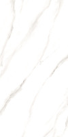 Carreaux de porcelaine effet marbre blanc minimaliste Realto Bianco 600x1200mm, brillants, antidérapants, 8mm d'épaisseur, pour sol et mur, usage intérieur, villa