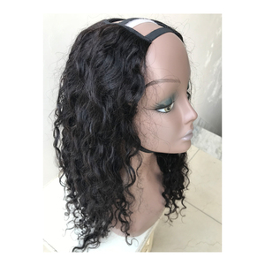 Huge Selling Raw Unprocessed Natural Look Virgin Temple Hair Grade U Part Natural Curly <b>Wigs</b> - Human Hair Extensions from India - Product Image 1