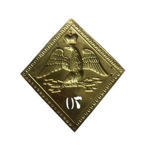 Plaque Shako à motif diamant de la période napoléonienne française du XIXe siècle, modèle 1806, spécifiquement pour le 70e Régiment de Ligne - Product Image 6