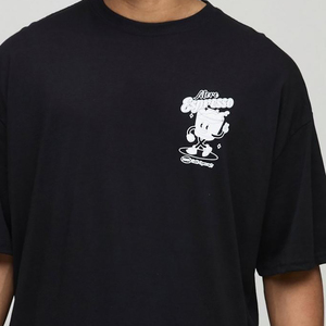 Camiseta Oversize de Algodón para Hombre con Hombros Caídos, Estampado Gráfico, Manga Corta, Estilo Casual Holgado, Top Urbano - Product Image 2