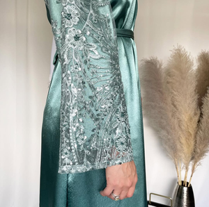 Tenue islamique modeste pour femmes, design de kaftan abaya modeste avec de magnifiques perles, idéal pour les occasions spéciales, abayas 2026 - Product Image 5