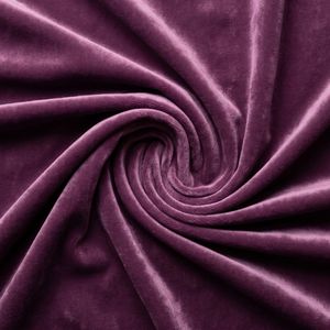 Premium Purple Wine Velvet Fabric Woven 100% Polyester Soft Medium Weight Brushed Wrinkle Resistant Breathable Girls Curtain - Product Image 6