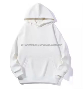 New Fashion 100% Cotton <b>Oversized</b> Pullover <b>Hoodie</b> Heavy Weight Casual Hoodies for <b>Men</b> Solid Color 360GSM Weighted Blank Hoodies - Product Image 4