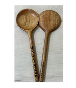 Juego de espátula de mezcla de madera de Acacia Vintage de 28x7,5 cm, cubiertos de mango largo, utensilios para el hogar y el restaurante, utensilios de cocina - Product Image 5