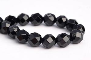 Cuentas de Ágata Negra, Piedras Preciosas Naturales Genuinas, Cuentas Sueltas Facetadas Redondas y Cuadradas, Hilo Completo de 15 Pulgadas, Lote al por Mayor - Product Image 3